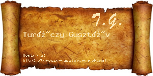 Turóczy Gusztáv névjegykártya