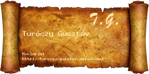 Turóczy Gusztáv névjegykártya