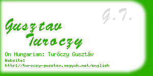 gusztav turoczy business card
