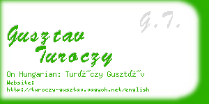 gusztav turoczy business card